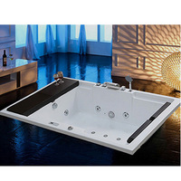 Baignoire double Accueil Adulte Température constante Surf Massage Acrylique Net Celebrity Hotel Baignoire Projet Baignoire intégrée