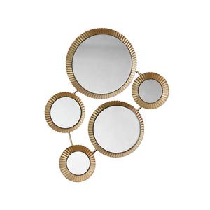 <span class=keywords><strong>Espejo</strong></span> decorativo de Metal montado en la pared, en Color dorado o personalizado, para decoración del hogar, para sala de estar y dormitorio - Product Image 1