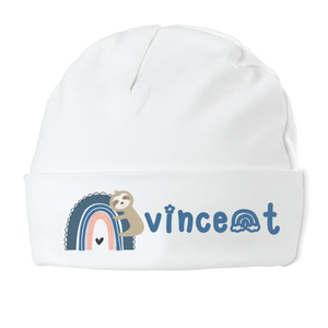 Cappello per neonati con nome Arcobaleno Blu blu (0-6 mesi / 6-18 mesi) - Product Image 1
