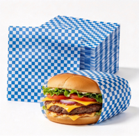 Papier d'emballage pour hamburgers Bule, papier enduit de PE, rouleau de papier alimentaire, imperméable d'un seul côté, résistant à l'huile, 45 g/m², pain, gâteau, vente en gros