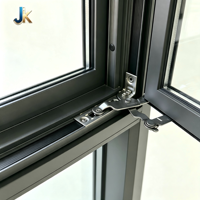 Fenêtre oscillo-battante en aluminium à rupture de pont thermique, triple vitrage à gaz argon, style européen, pour maison passive, économie d'énergie, villa sur mesure