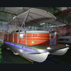 Yacht de sport de luxe en aluminium, tritoon confortable, barge de fête avec grande salle de séjour pour la pêche et les sorties en famille - Product Image 6