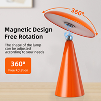 Lámpara de Mesa Decorativa Creativa con Intensidad Regulable, Lámpara de Noche para Dormitorio con Carga USB, Lámpara de Lectura LED de Ambiente