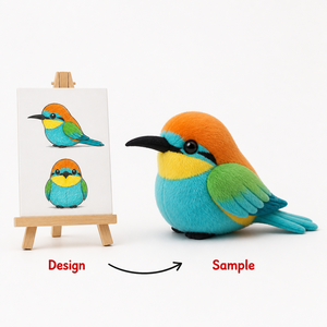 Fabricante de Peluches Personalizados, Muñeco de Peluche Personalizado, Marco Compacto, Abejorro, Pluma Vívida, Compañero con Plumas, Vida Silvestre Personalizada - Product Image 1