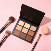 Palette de maquillage en poudre pressée, marque privée, 9 couleurs, Contour du visage, fond de teint
