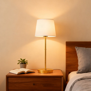 โคมไฟตั้งโต๊ะ E27 LED สีขาว ปกป้องสายตา โคมไฟตั้งโต๊ะในห้องนอน - Product Image 2