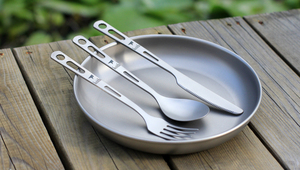 Assiettes de camping ultra-légères en titane argenté, écologiques, incassables, 300 ml, pour barbecue, randonnée, pique-niques - Product Image 3