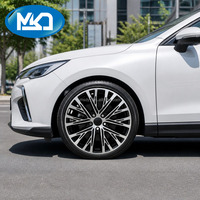 Jantes en alliage forgé 19-22 pouces noir brillant usiné à rayons fendus 5x112 pour berlines, SUV, véhicules électriques – Remplacement et tuning