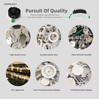 Downlight LED Australia tiga warna 10w dapat diredupkan IP54 3CCT Bersertifikat SAA CE lampu sorot Proyek Hotel Downlight komersial tanam
