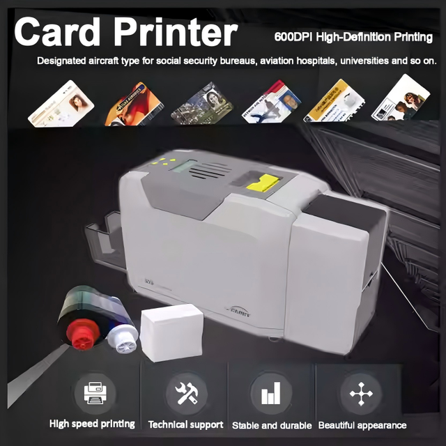 Saree Seaory S28/S26 Single and Double-sided 600dpi PVC ID Card Printer Employee Campus Cards Health Certificate