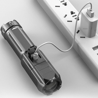 Mini lampe torche LED télescopique rechargeable par USB, lampe de poche portable, lampe stylo, lampe d'inspection, lampe torche EDC pour l'extérieur