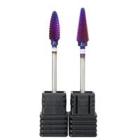 Super ! Fraise à ongles professionnelle en carbure intégral violet pour machine à ongles électrique, outils de nail art pour la coupe et le polissage des ongles.