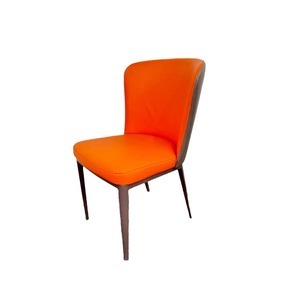Chaise de salle à manger rembourrée beige gris orange pour adulte - Product Image 5