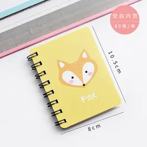 Leuke Patroon Animal Gerecycled Papier Mini Pocket Spiraal Notebook Voor Student Studie 2349