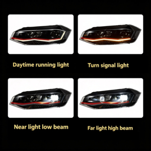 Phares avant LED pour VW Polo 2019-2024, ensemble de projecteurs, nouvelles lampes de voiture, 6000k couleur, double lentille, animation de démarrage - Product Image 3