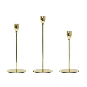 Neue antike Kerzenhalter Schmiedeeisen Gold Kerzenhalter für Hochzeit Tisch dekoration