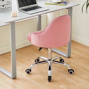 WDY Low <strong>Back</strong> PU Leather Swivel Computer Desk Task and Office <strong>Chair</strong> Mid <strong>Back</strong> <strong>Vanity</strong> <strong>Chair</strong> for Makeup Room - Product Image 5