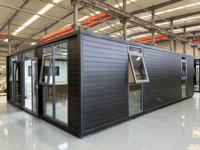 Maison conteneur préfabriquée haut de gamme de 20 pieds à double aile extensible avec toilettes, conforme aux normes AS/NZS, maison modulaire pliable pour habitation