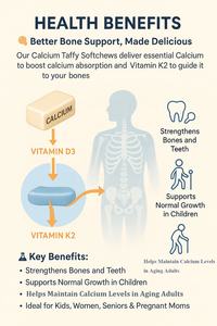 Produk laris kalsium kunyah untuk orang dewasa karamel rasa kalsium sitrat dengan <span class=keywords><strong>Vitamin</strong></span> D3 & kunyah lembut energi untuk anak-anak dan senior - Product Image 2