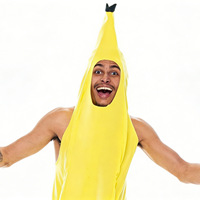 Disfraz de Halloween para Niños y Adultos, Divertido Traje de Plátano, Atuendo para Fiesta de Carnaval