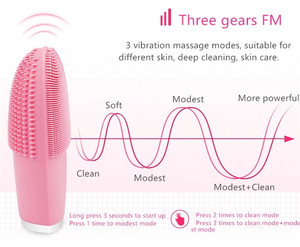 Nouvelle arrivée 2023 - <span class=keywords><strong>Brosse</strong></span> nettoyante en silicone portable, douce, étanche, nettoyage en profondeur de la peau, charge USB, garde la peau saine - pour le Royaume-Uni/l'UE - Product Image 5