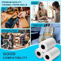 Rouleau de papier thermique recyclable pour billets de cinéma 4 pouces (80x60mm, 55g), cercle de 2 pouces (65mm), 58 g/m², 75 g/m², 80x80, 80mmx76mm pour l'emballage alimentaire