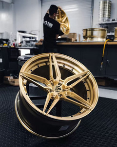 JJSEES Nouveau modèle de jantes en alliage d'aluminium forgé de 16 à 24 pouces, 2 pièces, concaves, bronze, 40 mm ET pour voitures de luxe Audi - Product Image 4