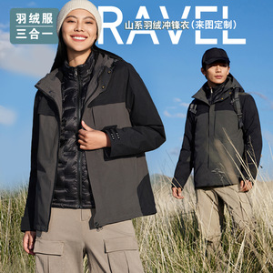 Chaqueta de Plumón Unisex 3 en 1 Impermeable y Cortavientos para Senderismo, Montañismo, Camping y Pesca con Forro Extraíble - Product Image 3