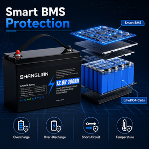 แบตเตอรี่ LiFePO4 12.8V 100Ah 1280Wh IP65 แบตเตอรี่ลิเธียมไอออนสำหรับเก็บพลังงานแสงอาทิตย์สำหรับระบบแผงโซลาร์เซลล์บ้าน - Product Image 3