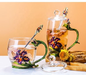 Della fabbrica del commercio all'ingrosso offerta speciale latte a casa tazza di tè creativa di tendenza di personalità tazza di tè tazza di vetro di stile Europeo - Product Image 5