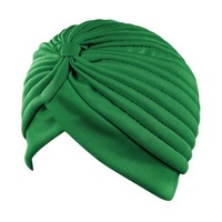 Gorro Bohemia para la pérdida de cabello, turbante plisado brillante multicolor para mujer, turbante anudado para dormir, sombrero indio