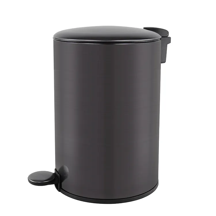 Lata de lixo com design de moda, lata de lixo preta com base de vedação completa para lixo doméstico, hotel, 3l/5l, lata de lixo para cozinha de 12l