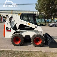 Chargeuse sur pneus Bobcat S300 d'occasion, moteur Kubota V3800 d'origine, levage vertical, 3,7 tonnes, pour la construction et l'aménagement paysager