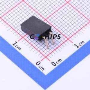 KH-2.54FH90-1X2P-H8.5 Pin Socket Bent Lead Through Hole,P=2.54mm Connector 1x2P 2.54mm Square Hole Right Angle Insert - Product Image 2