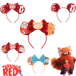 عصابة رأس أنيقة وجذابة للفتيات بتصميم ميني ماوس مع فيونكة وترتر، إكسسوار شعر للنساء للحفلات والأعياد وحفلات الزفاف - Product Image 1