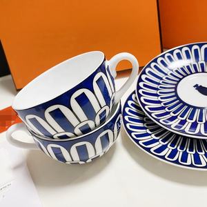 Best Selling 2 <b>Cups</b> Ceramic Nordic Blue Style Luxury <b>Coffee</b> Sets Living Room Sets Porcelain Tea <b>Cups</b> <b>and</b> <b>Saucers</b> - Product Image 3
