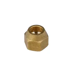 1/2" Forged Brass Nut Flare Nut ,45 Degree Refrigeration Flare Tube Fitting