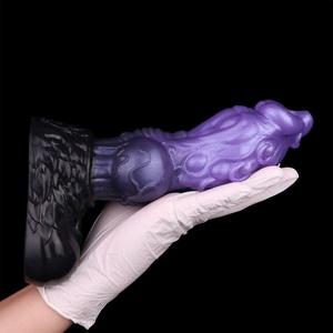 Double-layer Silicone <b>Dildo</b> Fantasy Monster Knot Dick With Sucker G-spot Stimulate Sexy Tools for Women Men Masturbation - Product Image 2