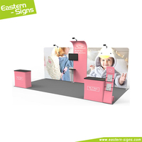 Stand de salon professionnel portable 10x20 pieds avec impression graphique personnalisée et toile de fond en tissu pour exposition et foire