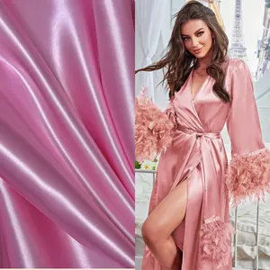 Robe de soirée épaisse tissée de haute qualité saris abaya vêtements pour femmes chemise de nuit tissu satin coréen doux 100% polyester