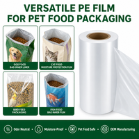 Film en polyéthylène PE de qualité alimentaire pour usine, doublure de sac d'alimentation pour chiens, chats et oiseaux, barrière anti-humidité, sans odeur, taille personnalisée, OEM Chine