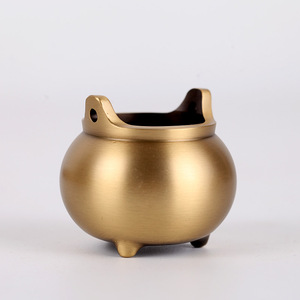 Quemador de Incienso en Miniatura Tongpu Craftsman para Ofrendas Budistas, Estilo Antiguo, Cobre Puro, Uso Doméstico - Product Image 1