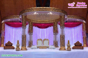 White Diamond Style Wedding Mandap Great Indian Crystal Wedding Decoraciones con New Diamond Look de Miami - Product Image 3