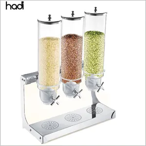 Catering services high quality stainless steel hotel buffet cereal dispenser commercial triple cereal dispenser hotel for sale