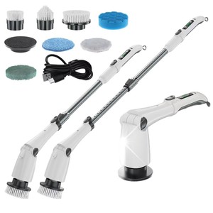 Cepillo de limpieza eléctrico inalámbrico Hm con múltiples accesorios para limpieza de cocina y baño - Product Image 1