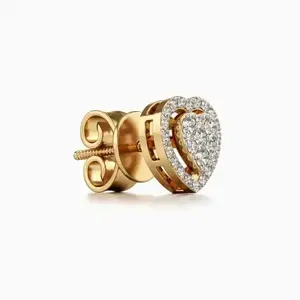 925 <b>Silver</b> Diamond Stud <b>Earrings</b> 10K 14K 18K <b>Solid</b> Gold Casual Sporty Style Eco Friendly Stud Jewelry for Women Wedding - Product Image 4