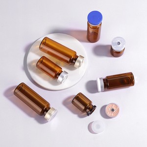ขวดแก้วใสสีเหลืองอำพันขนาด 3 มล. 5 มล. 6 มล. 7 มล. 8 มล. 10 มล. 15 มล. 20 มล. 30 มล. แบบขวดแอมพูลพร้อมหัวต่อแบบ Bayonet สำหรับบรรจุเซรั่ม ขวดแก้วสำหรับบรรจุผงฟรีซดราย - Product Image 1
