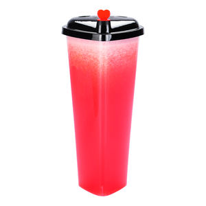 Bicchiere <span class=keywords><strong>a</strong></span> <span class=keywords><strong>Forma</strong></span> <span class=keywords><strong>di</strong></span> <span class=keywords><strong>Cuore</strong></span> 12-18 oz per Bevande Fredde, Limonata, Succo, Tè al Latte con Bolle Personalizzato, Bicchiere <span class=keywords><strong>di</strong></span> Plastica Usa e Getta con Coperchio - Product Image 6