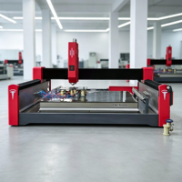 Centre d'usinage CNC ATC 5 axes pour la fabrication de comptoirs en quartz et granit, modèle 3015, avec commande Syntec et 12 outils