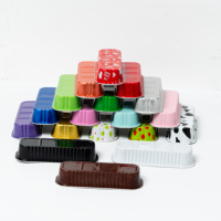 Moule à gâteau miniature rectangulaire en aluminium jetable, moule à pain et à cupcakes pour la cuisson des gâteaux